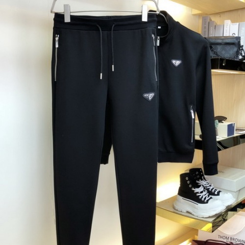 Replica Prada Tracksuits Long Sleeved For Men #1017562 $92.00 USD for Wholesale