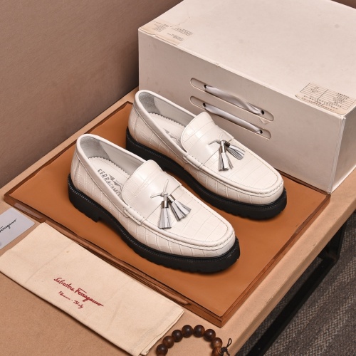Replica Salvatore Ferragamo Leather Shoes For Men #1018600 $102.00 USD for Wholesale