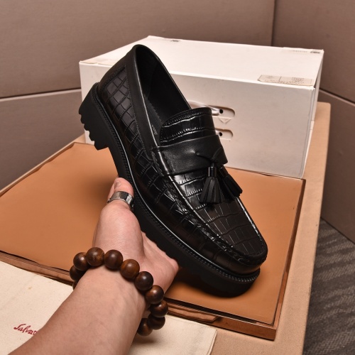 Replica Salvatore Ferragamo Leather Shoes For Men #1018601 $102.00 USD for Wholesale