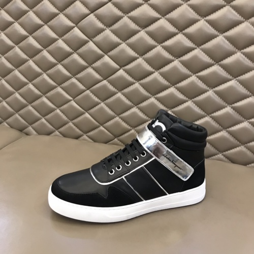 Replica Salvatore Ferragamo High Tops Shoes For Men #1019309 $82.00 USD for Wholesale
