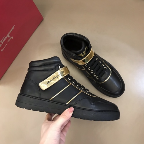 Replica Salvatore Ferragamo High Tops Shoes For Men #1019310 $82.00 USD for Wholesale