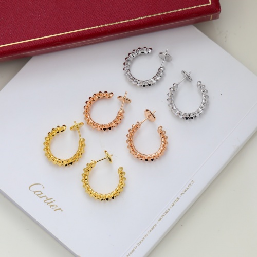 Replica Cartier Earrings For Women #1019628 $42.00 USD for Wholesale