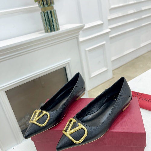 Replica Valentino Flat Shoes For Women #1019955 $92.00 USD for Wholesale