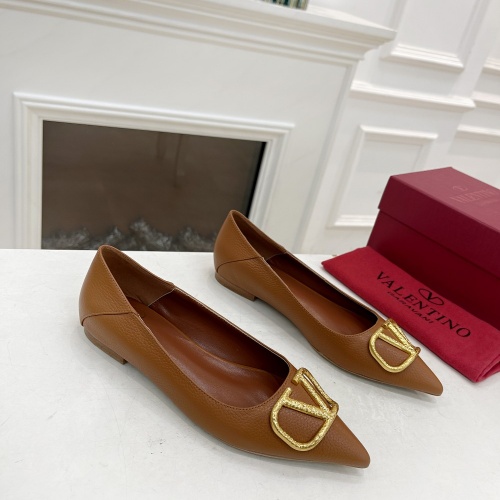 Replica Valentino Flat Shoes For Women #1019957 $92.00 USD for Wholesale