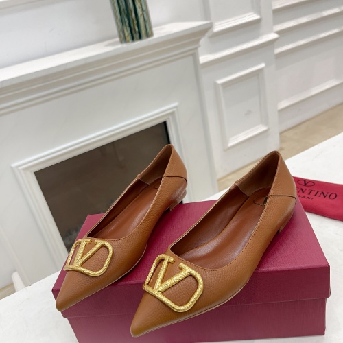 Replica Valentino Flat Shoes For Women #1019957 $92.00 USD for Wholesale