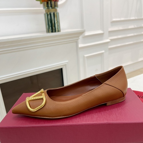Replica Valentino Flat Shoes For Women #1019957 $92.00 USD for Wholesale