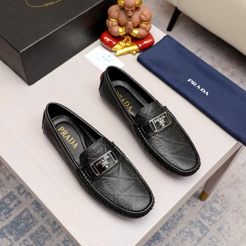 Replica Prada Leather Shoes For Men #1020008 $68.00 USD for Wholesale