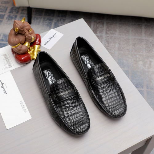 Replica Salvatore Ferragamo Leather Shoes For Men #1020009 $68.00 USD for Wholesale