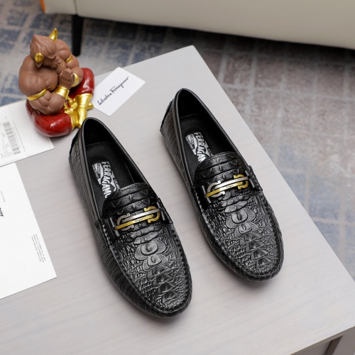 Replica Salvatore Ferragamo Leather Shoes For Men #1020010 $68.00 USD for Wholesale