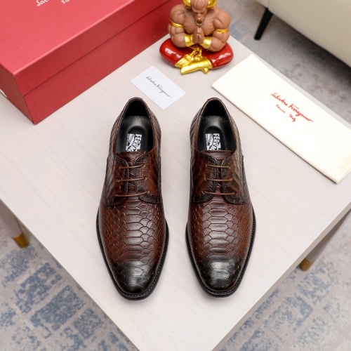 Replica Salvatore Ferragamo Leather Shoes For Men #1020014 $82.00 USD for Wholesale