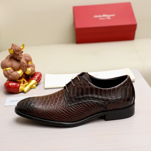 Replica Salvatore Ferragamo Leather Shoes For Men #1020014 $82.00 USD for Wholesale