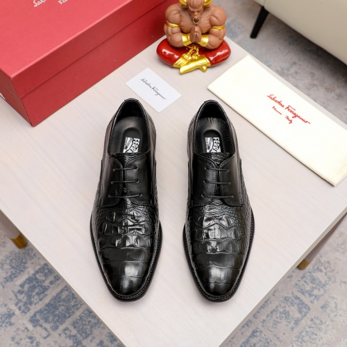 Replica Salvatore Ferragamo Leather Shoes For Men #1020015 $82.00 USD for Wholesale