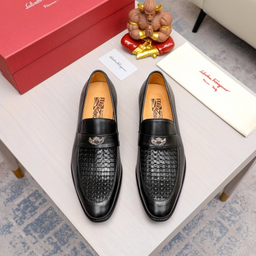 Replica Salvatore Ferragamo Leather Shoes For Men #1020017 $82.00 USD for Wholesale