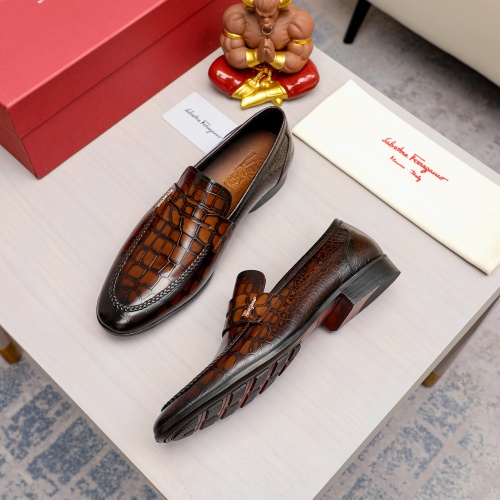 Replica Salvatore Ferragamo Leather Shoes For Men #1020018 $98.00 USD for Wholesale