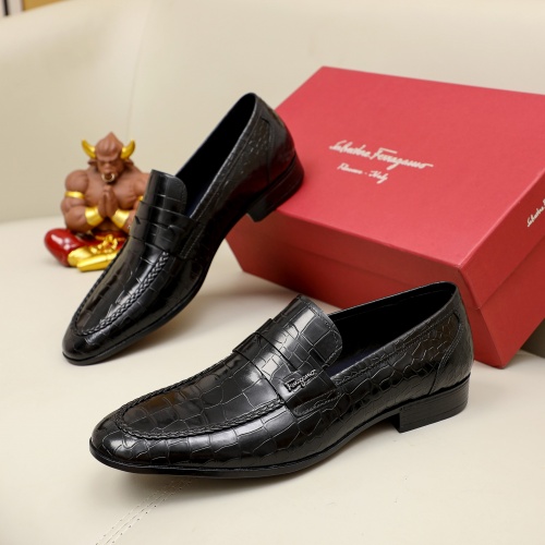 Salvatore Ferragamo Leather Shoes For Men #1020019 $98.00 USD, Wholesale Replica Salvatore Ferragamo Leather Shoes