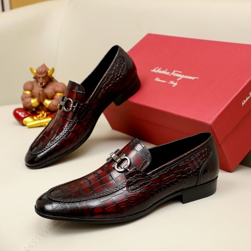 Salvatore Ferragamo Leather Shoes For Men #1020026