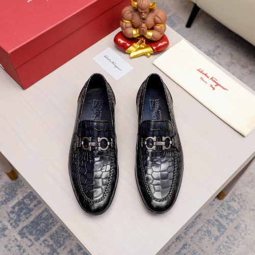 Replica Salvatore Ferragamo Leather Shoes For Men #1020027 $98.00 USD for Wholesale