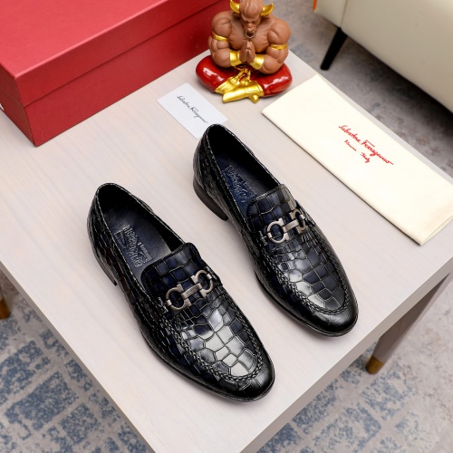 Replica Salvatore Ferragamo Leather Shoes For Men #1020027 $98.00 USD for Wholesale