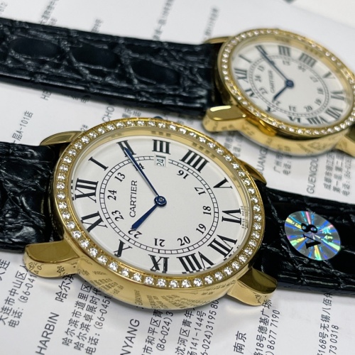 Replica Cartier AAA Quality Watches For Unisex #1020082 $130.00 USD for Wholesale
