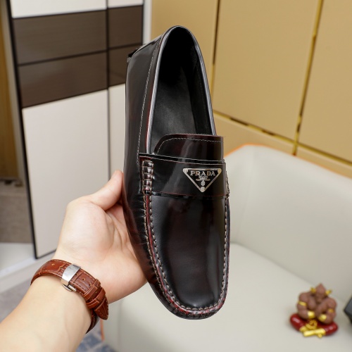 Replica Prada Leather Shoes For Men #1020130 $80.00 USD for Wholesale