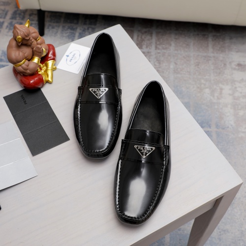 Replica Prada Leather Shoes For Men #1020132 $80.00 USD for Wholesale
