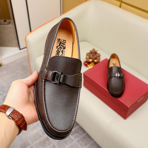 Replica Salvatore Ferragamo Leather Shoes For Men #1020147 $82.00 USD for Wholesale