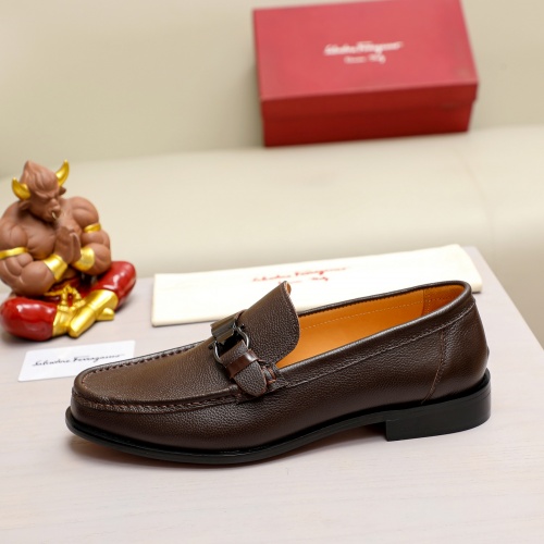Replica Salvatore Ferragamo Leather Shoes For Men #1020147 $82.00 USD for Wholesale