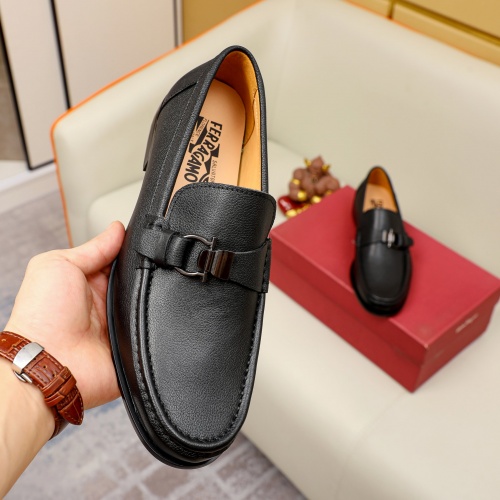 Replica Salvatore Ferragamo Leather Shoes For Men #1020148 $82.00 USD for Wholesale