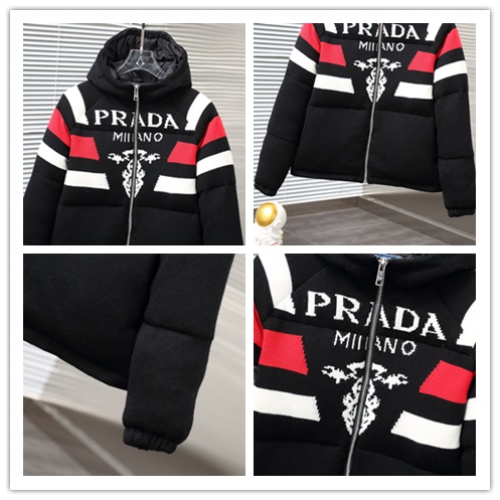 Replica Prada Down Feather Coat Long Sleeved For Women #1020235 $238.02 USD for Wholesale