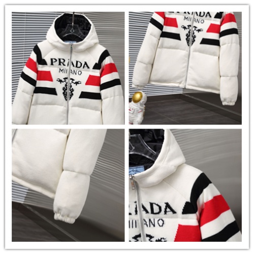 Replica Prada Down Feather Coat Long Sleeved For Women #1020237 $238.02 USD for Wholesale