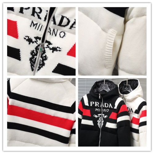 Replica Prada Down Feather Coat Long Sleeved For Women #1020237 $238.02 USD for Wholesale