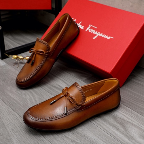 Salvatore Ferragamo Leather Shoes For Men #1020253