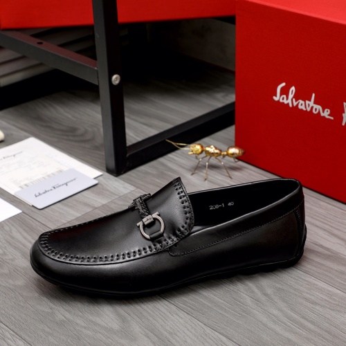 Replica Salvatore Ferragamo Leather Shoes For Men #1020255 $68.00 USD for Wholesale