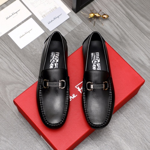 Replica Salvatore Ferragamo Leather Shoes For Men #1020256 $68.00 USD for Wholesale