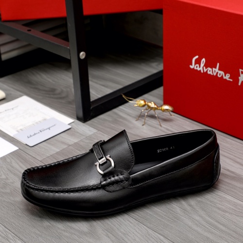 Replica Salvatore Ferragamo Leather Shoes For Men #1020256 $68.00 USD for Wholesale
