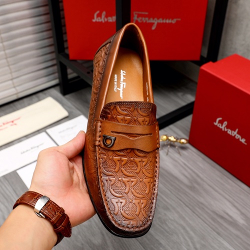 Replica Salvatore Ferragamo Leather Shoes For Men #1020257 $68.00 USD for Wholesale