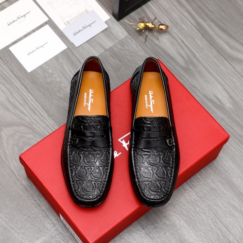 Replica Salvatore Ferragamo Leather Shoes For Men #1020258 $68.00 USD for Wholesale