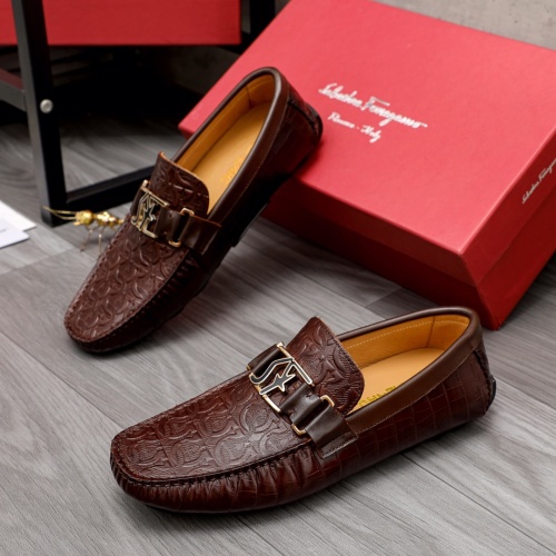 Salvatore Ferragamo Leather Shoes For Men #1020259