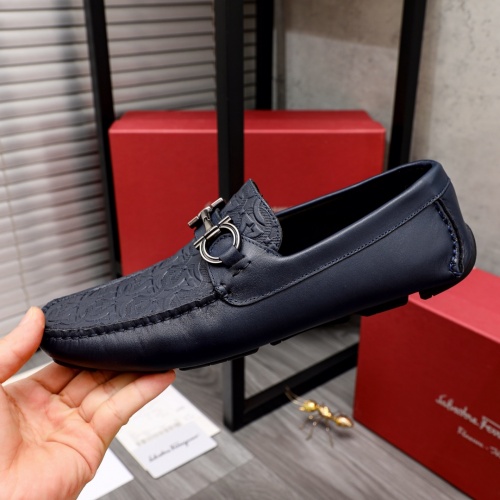 Replica Salvatore Ferragamo Leather Shoes For Men #1020261 $76.00 USD for Wholesale