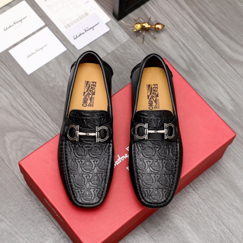 Replica Salvatore Ferragamo Leather Shoes For Men #1020262 $76.00 USD for Wholesale