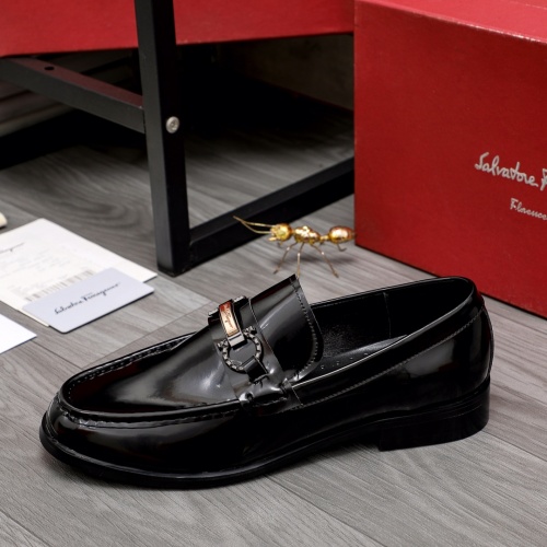 Replica Salvatore Ferragamo Leather Shoes For Men #1020265 $85.00 USD for Wholesale