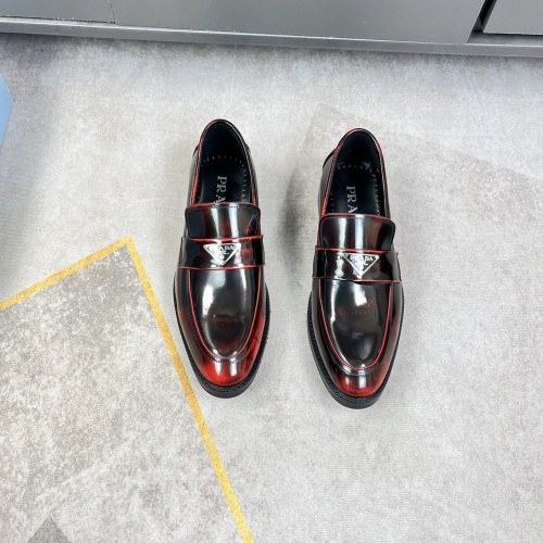 Replica Prada Leather Shoes For Men #1020274 $88.00 USD for Wholesale