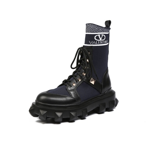 Replica Valentino Boots For Women #1020980 $100.00 USD for Wholesale