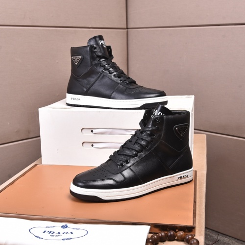 Replica Prada High Top Shoes For Men #1021123 $92.00 USD for Wholesale