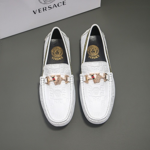 Replica Versace Leather Shoes For Men #1021146 $68.00 USD for Wholesale