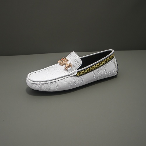 Replica Versace Leather Shoes For Men #1021146 $68.00 USD for Wholesale