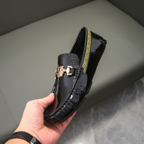 Replica Versace Leather Shoes For Men #1021147 $68.00 USD for Wholesale
