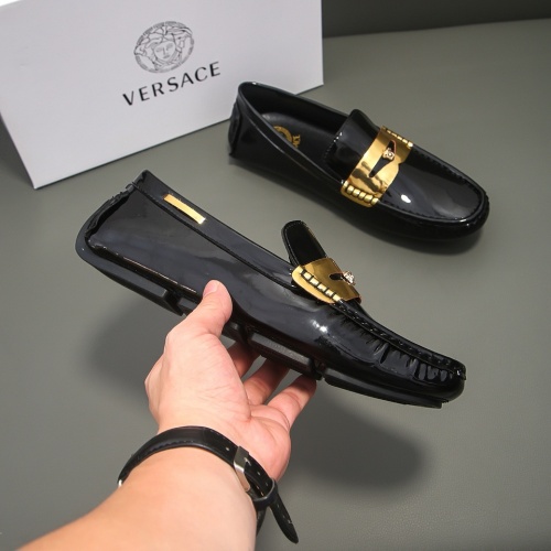 Replica Versace Leather Shoes For Men #1021148 $68.00 USD for Wholesale