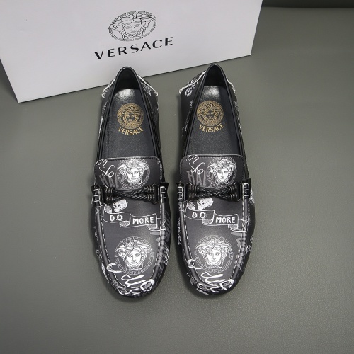 Replica Versace Leather Shoes For Men #1021149 $68.00 USD for Wholesale