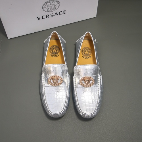 Replica Versace Leather Shoes For Men #1021151 $68.00 USD for Wholesale